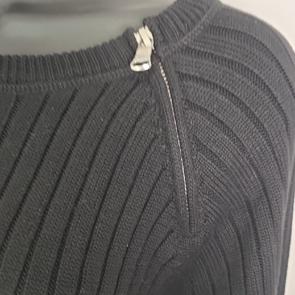 Ralph Lauren Black Ribbed Cotton Sweater - Picture 4 of 16